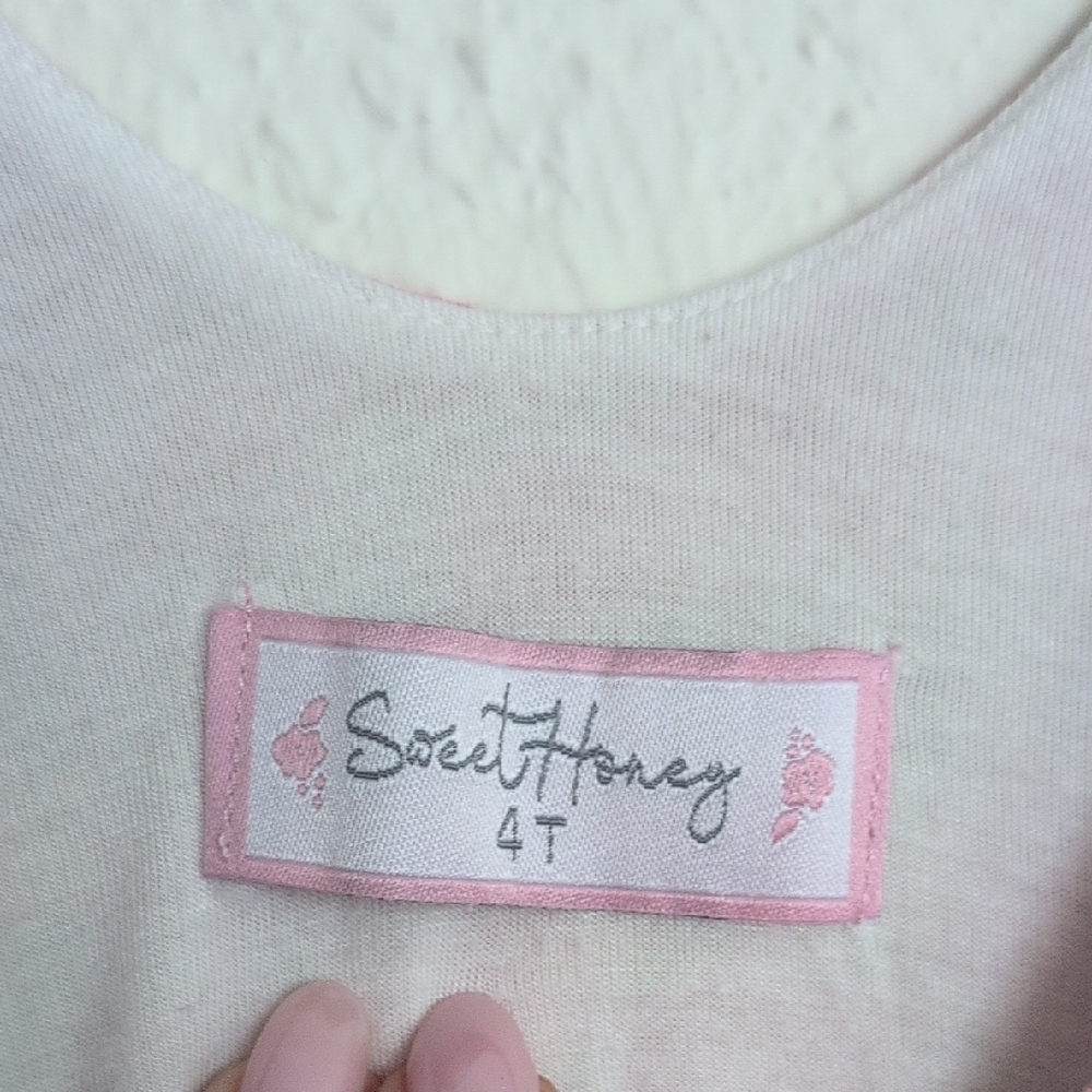 SweetHoney Pink Floral Kids Dress - Picture 4 of 6